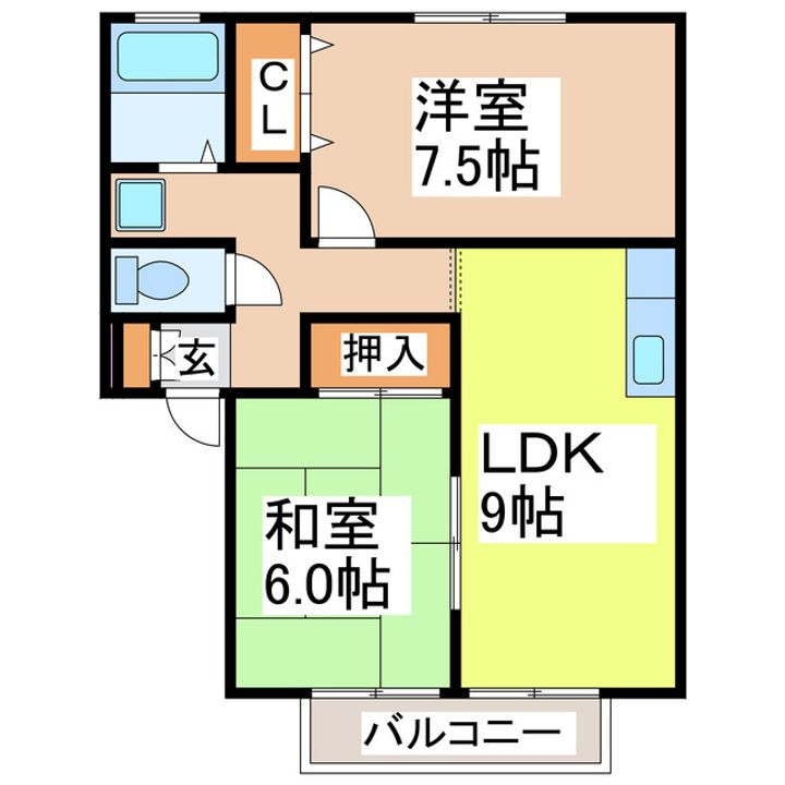 エーデルハイムBの間取り