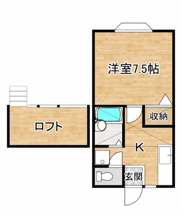 新潟県長岡市西津町(アパート)の賃貸物件の間取り