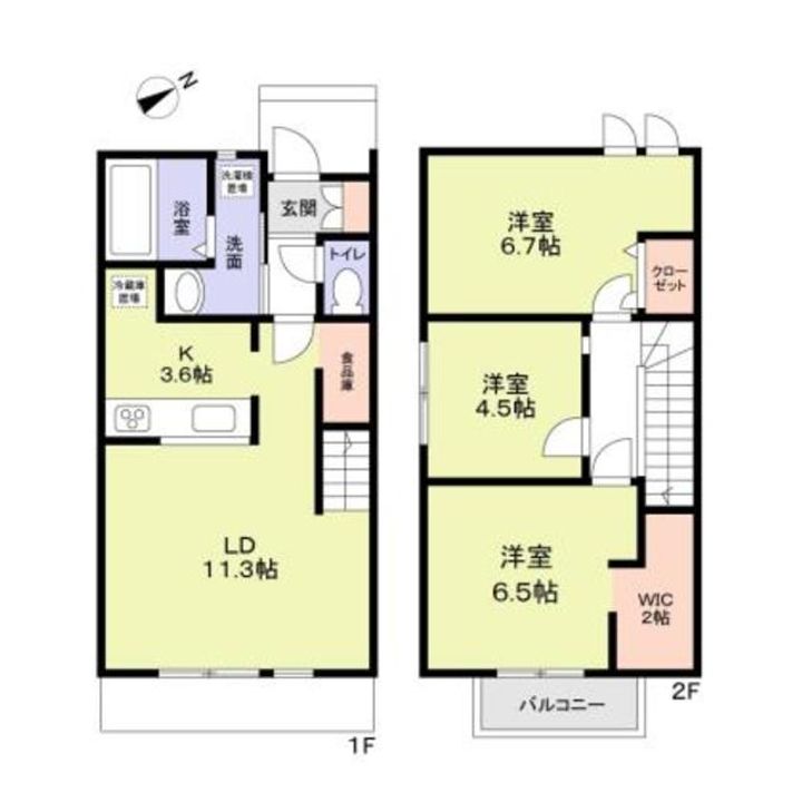 神奈川県大和市深見台2(一戸建)の賃貸物件の間取り