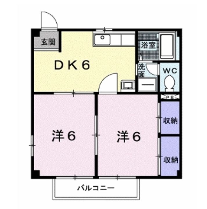 愛知県名古屋市緑区大清水4(アパート)の賃貸物件の間取り