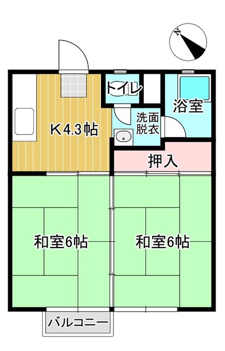 久富アパートの間取り