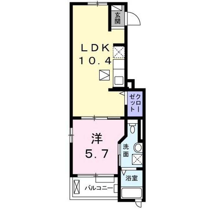 大阪府寝屋川市秦町(アパート)の賃貸物件の間取り