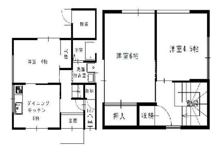 静岡県掛川市大坂(一戸建)の賃貸物件の間取り
