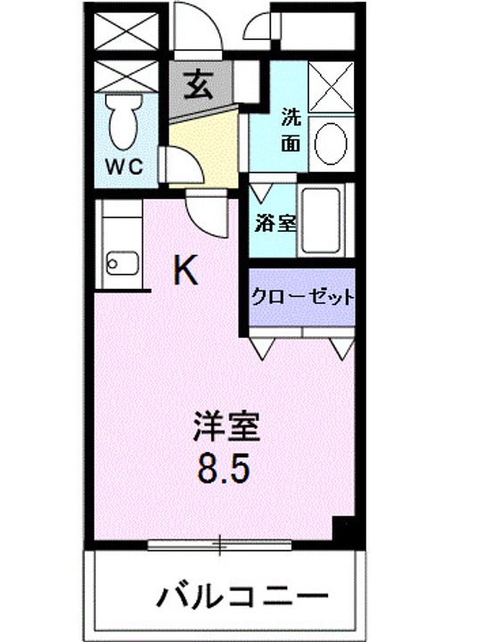 大阪府堺市堺区神石市之町(マンション)の賃貸物件の間取り