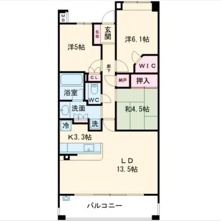 東京都調布市柴崎1(マンション)の賃貸物件の間取り