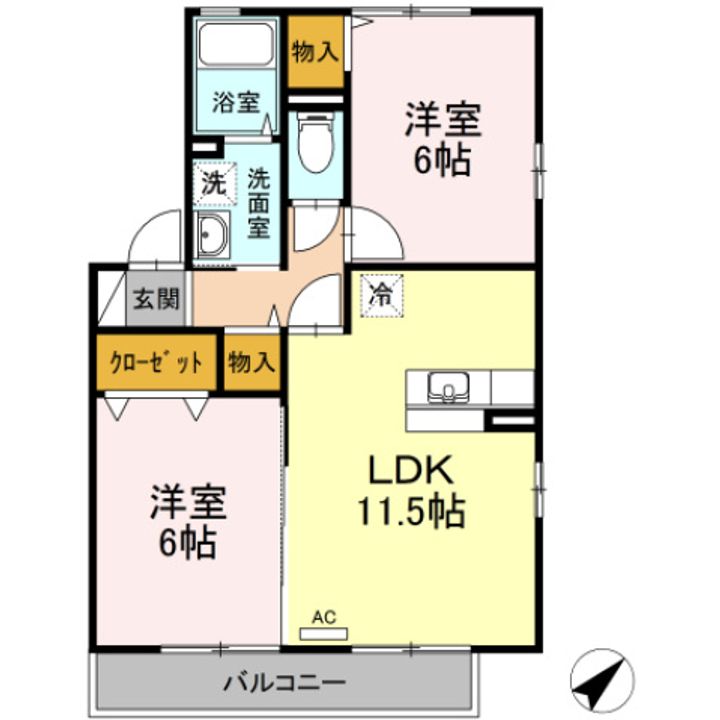 広島県廿日市市宮浜温泉1(アパート)の賃貸物件の間取り