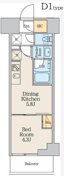 クレストコート本所吾妻橋Northの間取り