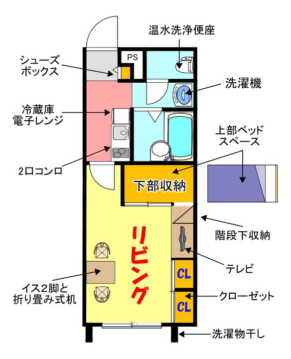 大阪府大阪市平野区平野東1(マンション)の賃貸物件の間取り