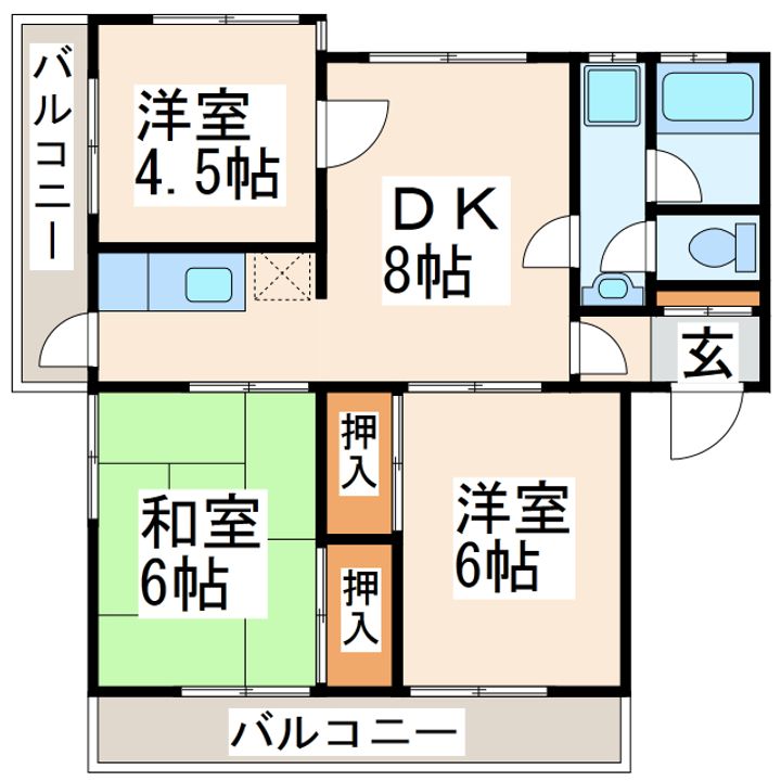 コスモ長嶺の間取り