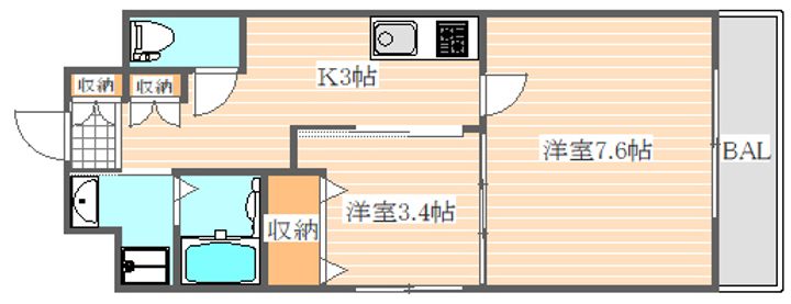 Renoas HAKATAの間取り