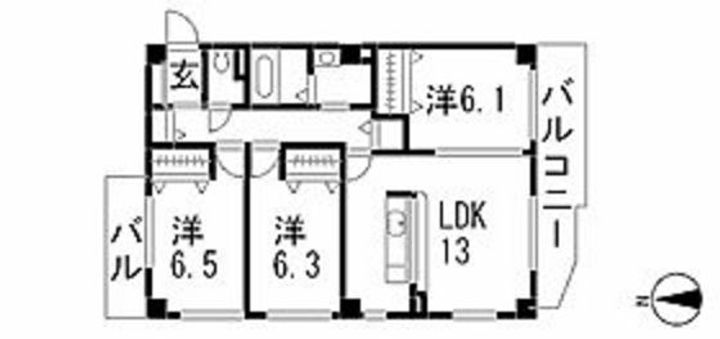 フィネスかんだの間取り