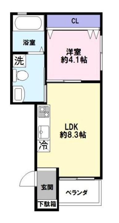 上沢フラットの間取り
