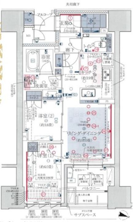 グランドメゾン北堀江レジデンスの間取り
