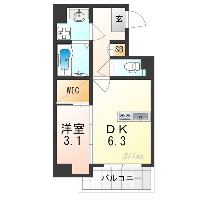 大阪府池田市満寿美町(マンション)の賃貸物件の間取り