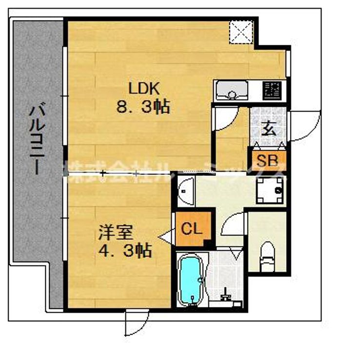 福岡県福岡市中央区平尾4(マンション)の賃貸物件の間取り