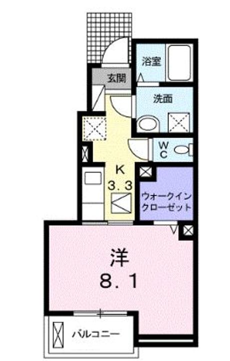 徳島県阿南市上中町南島(アパート)の賃貸物件の間取り