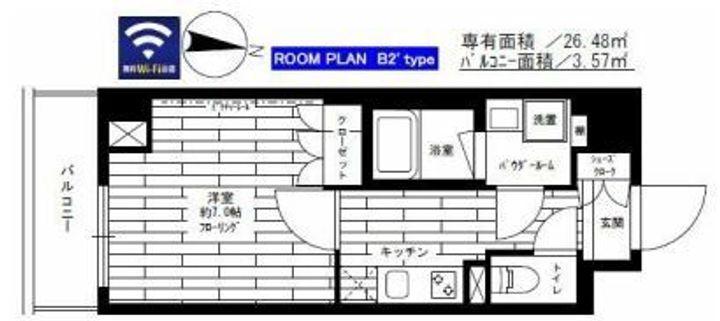 グランドコンシェルジュ菊川の間取り