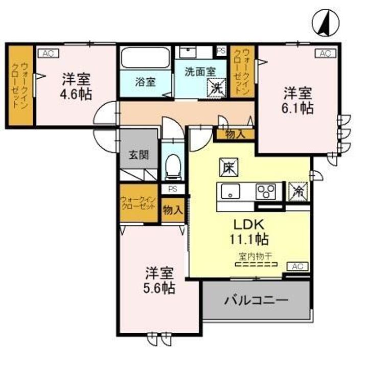 新潟県新潟市中央区女池3(アパート)の賃貸物件の間取り