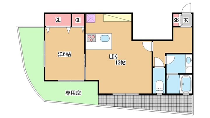 兵庫県神戸市長田区西山町4(アパート)の賃貸物件の間取り