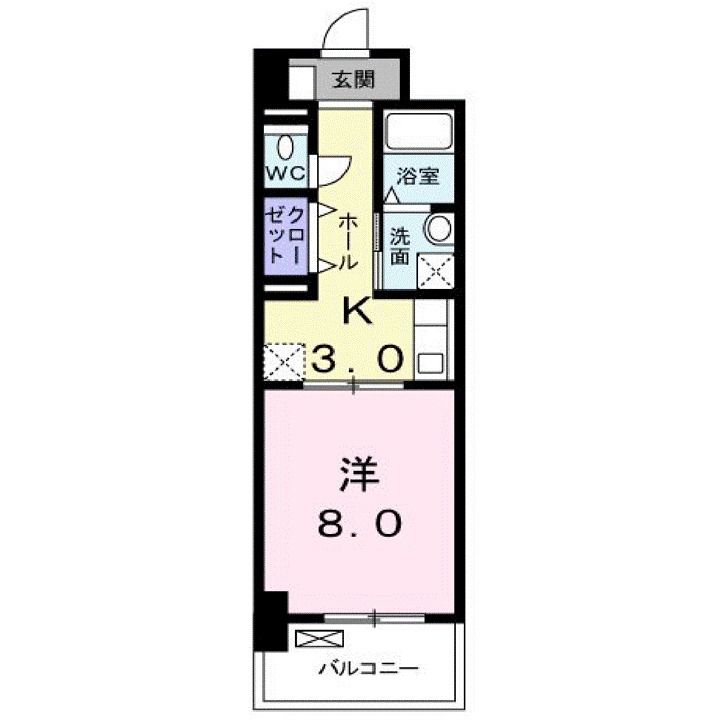 広島県福山市光南町1(マンション)の賃貸物件の間取り