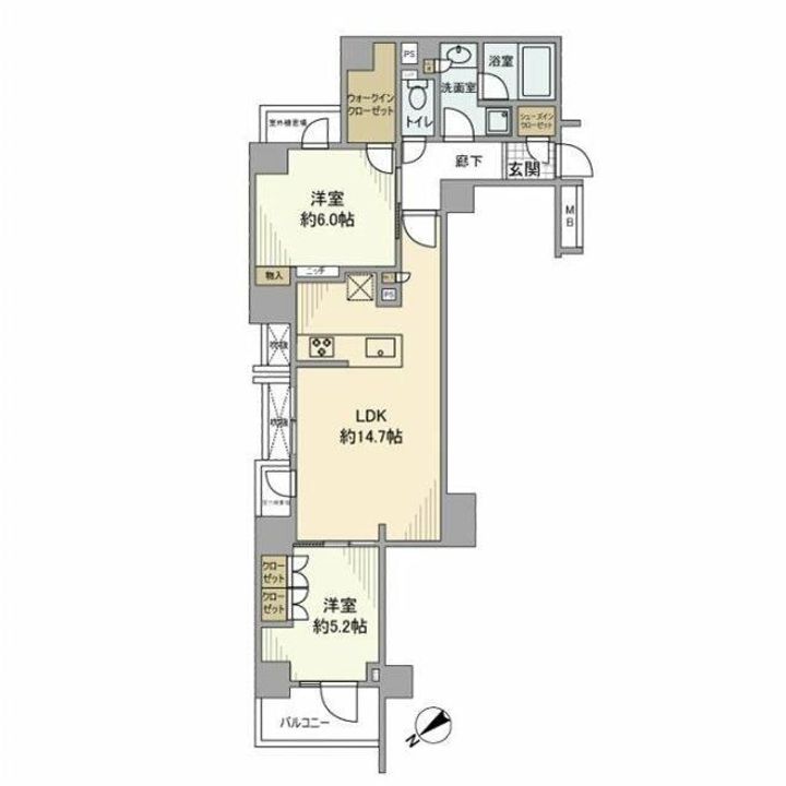 東京都文京区西片2(マンション)の賃貸物件の間取り