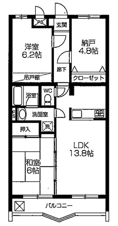 東京都東村山市恩多町2(マンション)の賃貸物件の間取り
