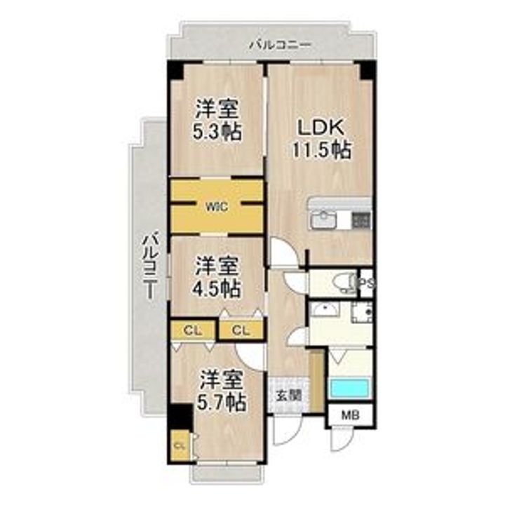 インプルーブ天満橋の間取り