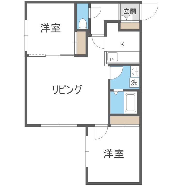 ベルヴィル南平岸の間取り
