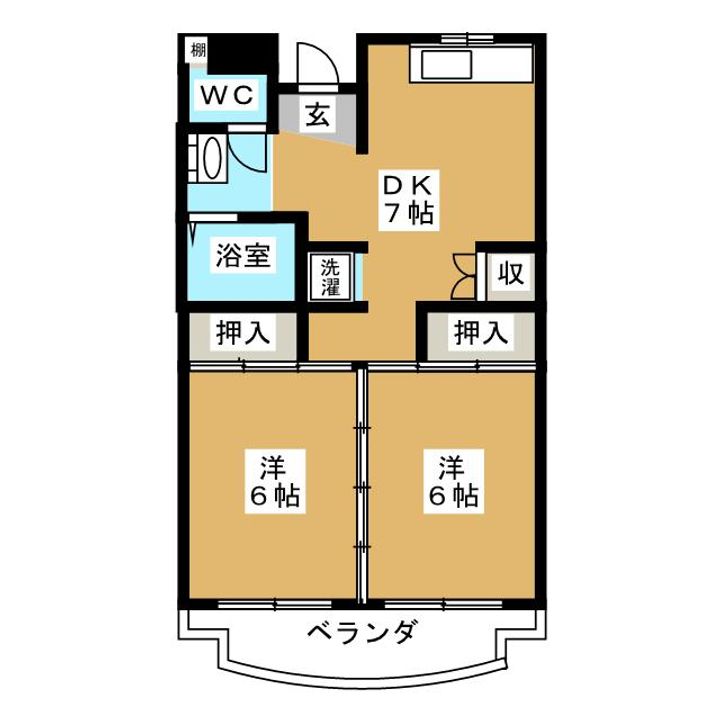 東京都大田区蒲田3(マンション)の賃貸物件の間取り