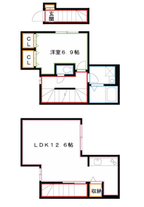 東京都三鷹市下連雀3(アパート)の賃貸物件の間取り