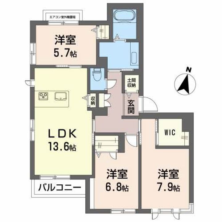 メゾンマスト大町 Bの間取り