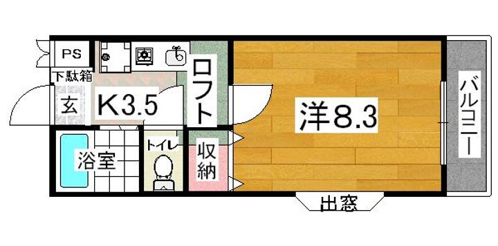メゾンカリーナB棟の間取り