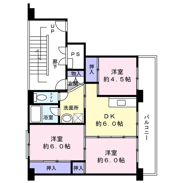 岩手県一関市花泉町花泉字伊勢沢(マンション)の賃貸物件の間取り