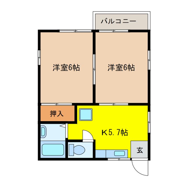 シュロス川田の間取り