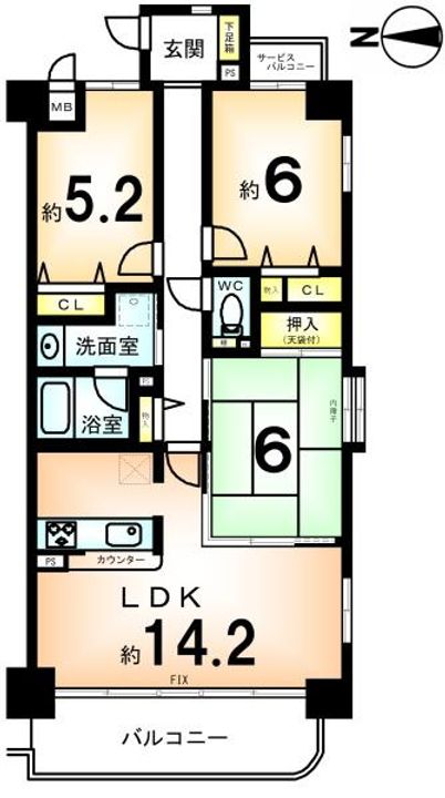 鴨川アーバンライフの間取り