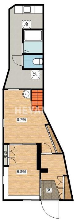 長崎県長崎市伊勢町(一戸建)の賃貸物件の間取り