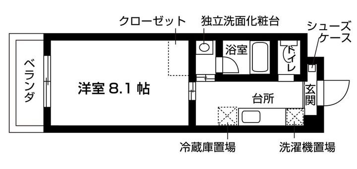 東京都調布市佐須町4(マンション)の賃貸物件の間取り