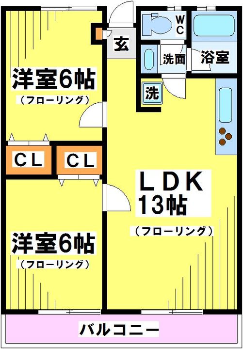 東京都調布市八雲台2(マンション)の賃貸物件の間取り
