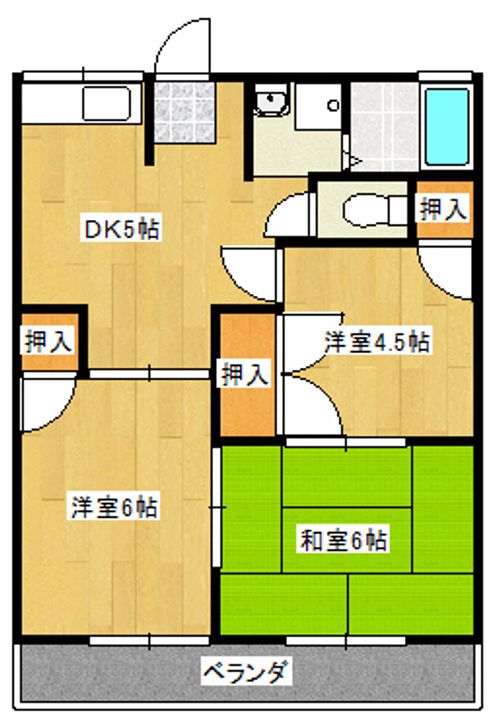 ロイヤル宝 B棟の間取り