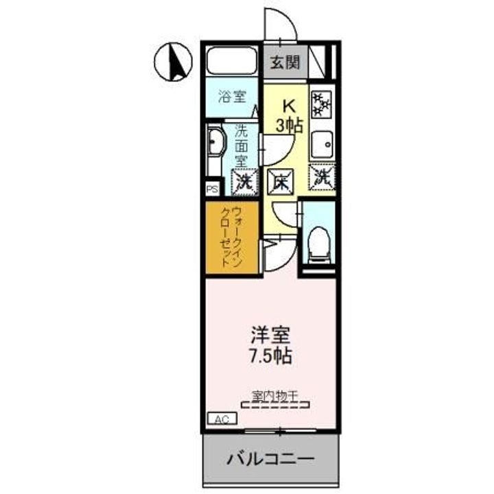 群馬県前橋市千代田町2(アパート)の賃貸物件の間取り