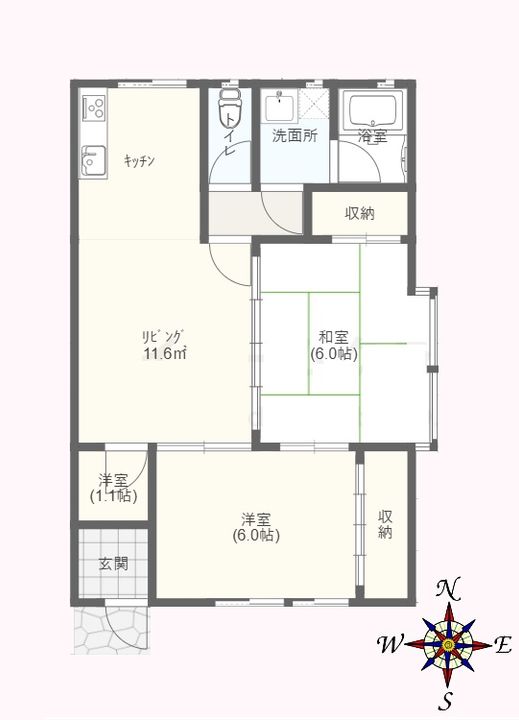宮城県仙台市青葉区山手町(一戸建)の賃貸物件の間取り
