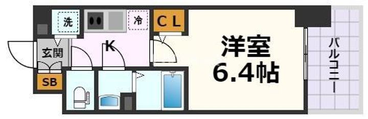 エスリード上前津LIVIAの間取り