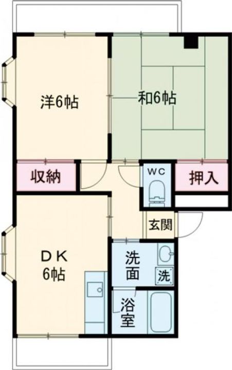 埼玉県行田市清水町(マンション)の賃貸物件の間取り