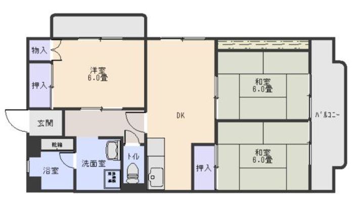 グランドハイツ古垣Iの間取り