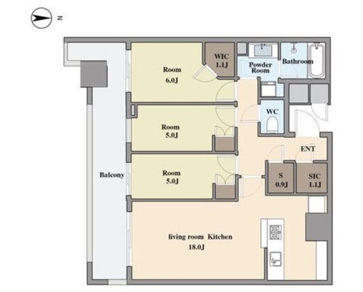パークタワー晴海の間取り