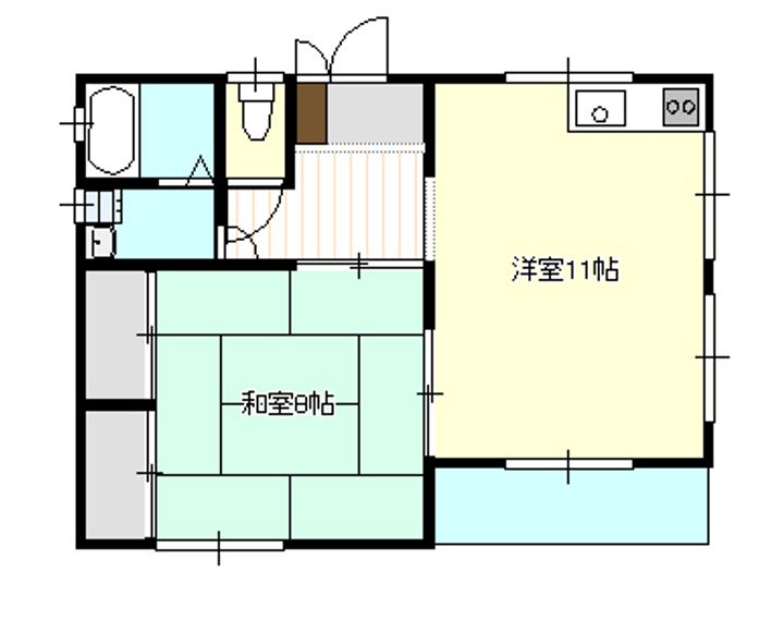 岡山県岡山市南区当新田(アパート)の賃貸物件の間取り