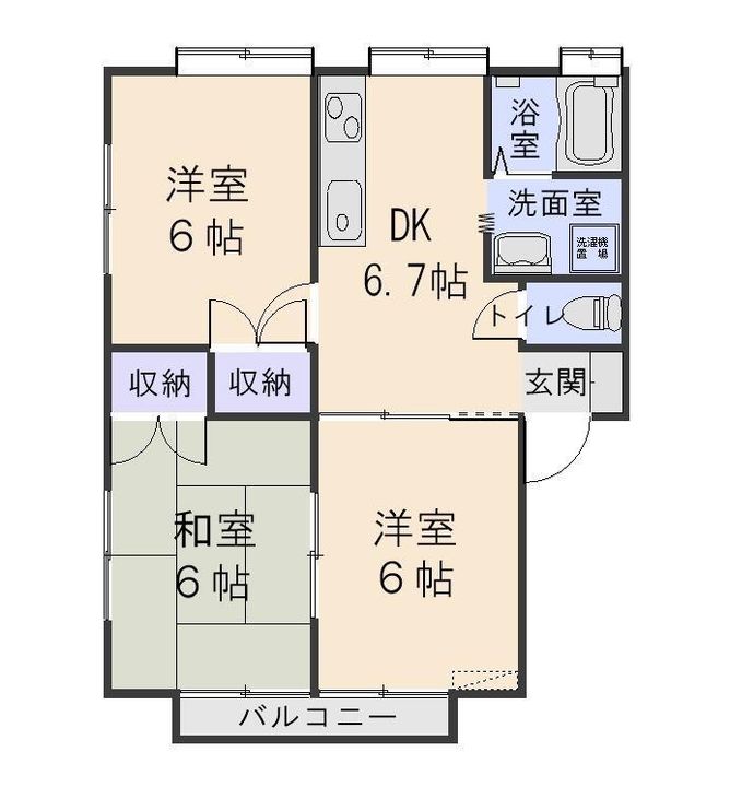 メゾンシティハウス Bの間取り