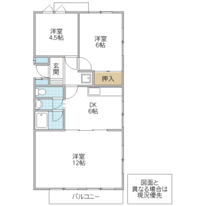 フォーライフ水戸の間取り