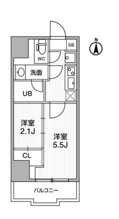 東京都江東区亀戸6(マンション)の賃貸物件の間取り