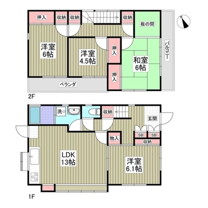 埼玉県熊谷市原島(一戸建)の賃貸物件の間取り